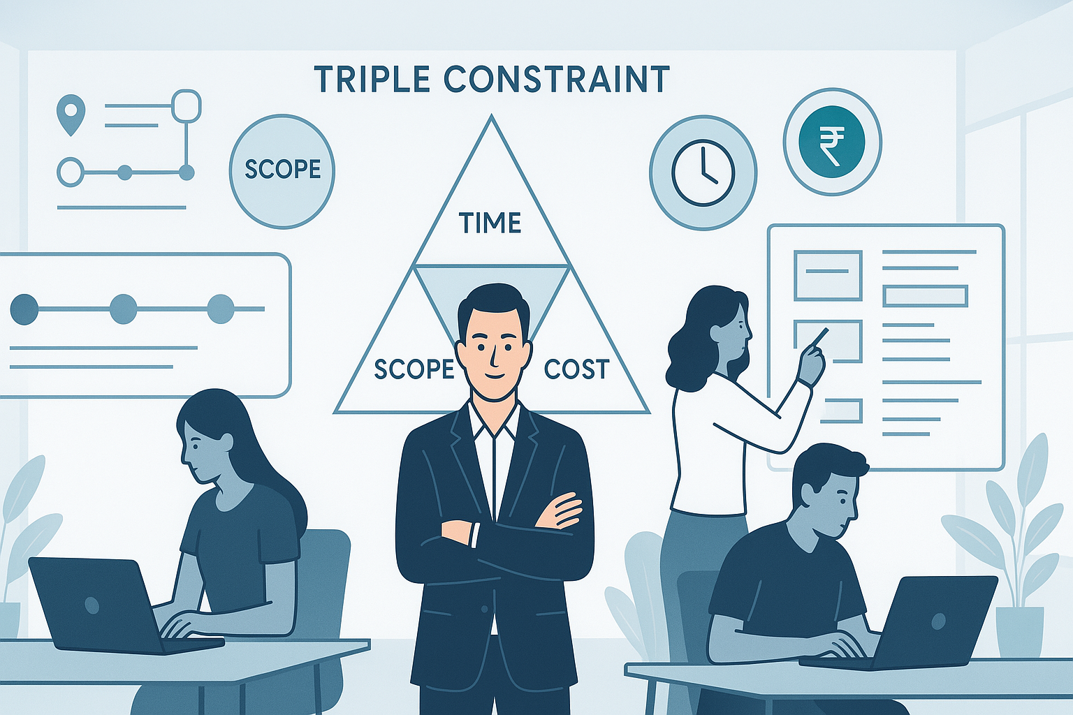 what defines a project in project management, including its key characteristics, the triple constraint (scope, time, cost), and what drives project demand. A must-read for aspiring and mid-career project managers.